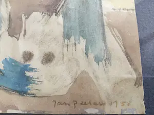 Jan Peeters - stilleven | aquarel/tekening - ingelijst kopen? Bied vanaf 35!