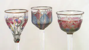 Theresienthal Crystal Factory - Glazen Jugendstil karaf met 6 likeurglaasjes kopen? Bied vanaf 1000!