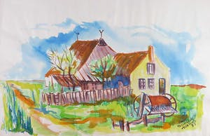 Joe Wols - Aquarel, Boederij kopen? Bied vanaf 1!