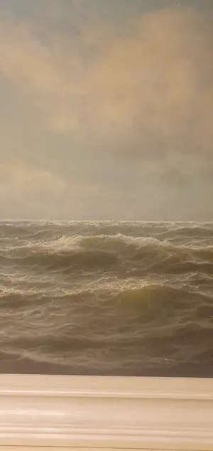 Andre Gignac - Zee met wolken - 1 meter breed! Met lijst erbij 1 meter 19 centimeter kopen? Bied vanaf 175!