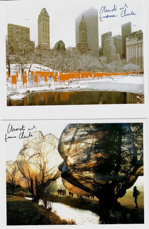 Christo - 3 ( DRIE ! ) handgesigneerde Taschenkaarten van Christo kopen? Bied vanaf 50!