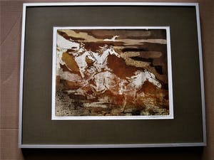 Niet of onleesbaar gesigneerd - gesigneerde, in zeer kleine oplage gemaakte Litho "Wilde Paarden" kopen? Bied vanaf 1!