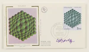 Victor Vasarely - Gesigneerd, ingelijst, originele "First Day Cover" uit 1977 kopen? Bied vanaf 290!