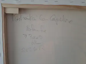 Patricia Kleyman - Acryl op doek. Titel, "Portrait à la capeline blanche". kopen? Bied vanaf 160!