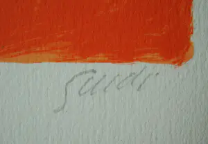 Virgilio Guidi - Volto Rosso - 1982 - Originele lithografie gesigneerd en genummerd kopen? Bied vanaf 120!