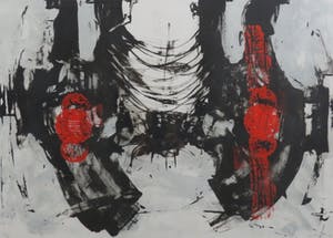 Hans Vanhorck - Zeefdruk, Zonder titel - Ingelijst, Zeer goede staat! (Galerieprijs €500) kopen? Bied vanaf 25!