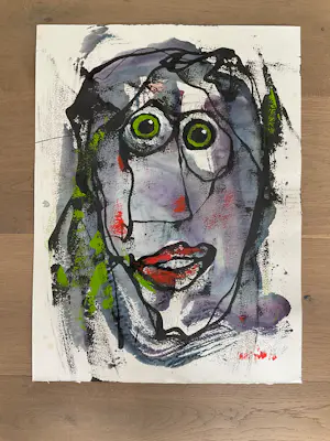 Rudi Pillen - Acryl op papier kaufen? Bieten Sie von 200!