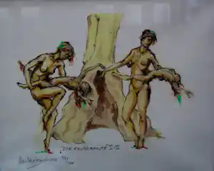 Kees Verkade - Ingelijste litho: "Joie exuberante" I - II - 2008(Nette lijst) verkauft für € 150!