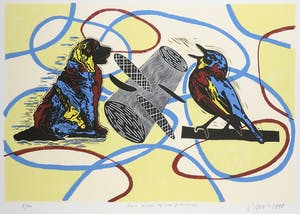 Hans Wap - Litho, Two birds of one feather - Ingelijst kopen? Bied vanaf 50!