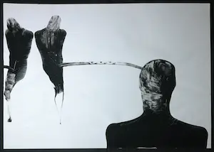 Monika Weiss - Gemengde techniek op papier, Zonder titel kopen? Bied vanaf 1!