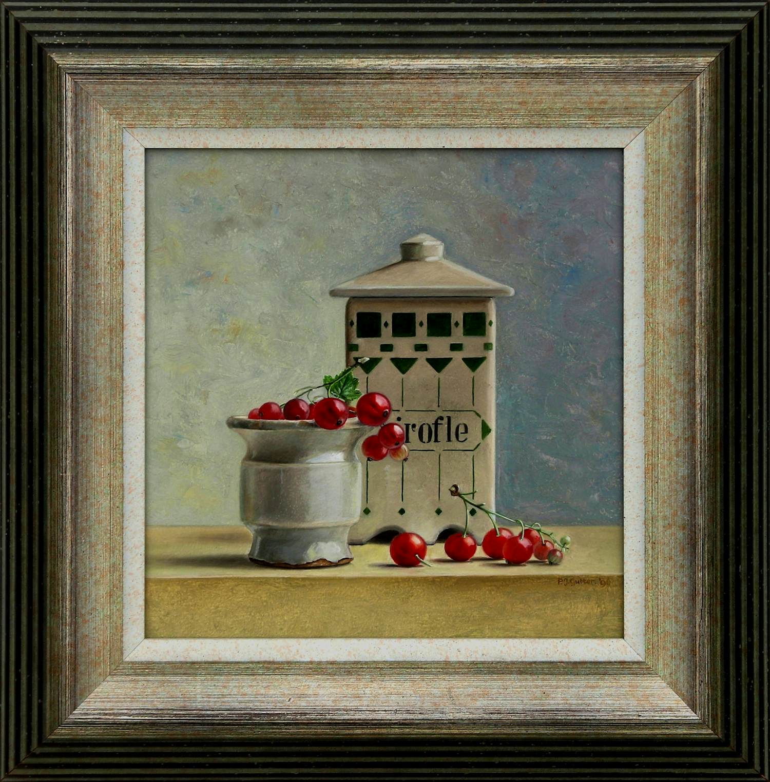 Buy Piet Gutter - Ingelijste olieverf op board: Stilleven - 1996 (nette lijst!)? Bid from 899!