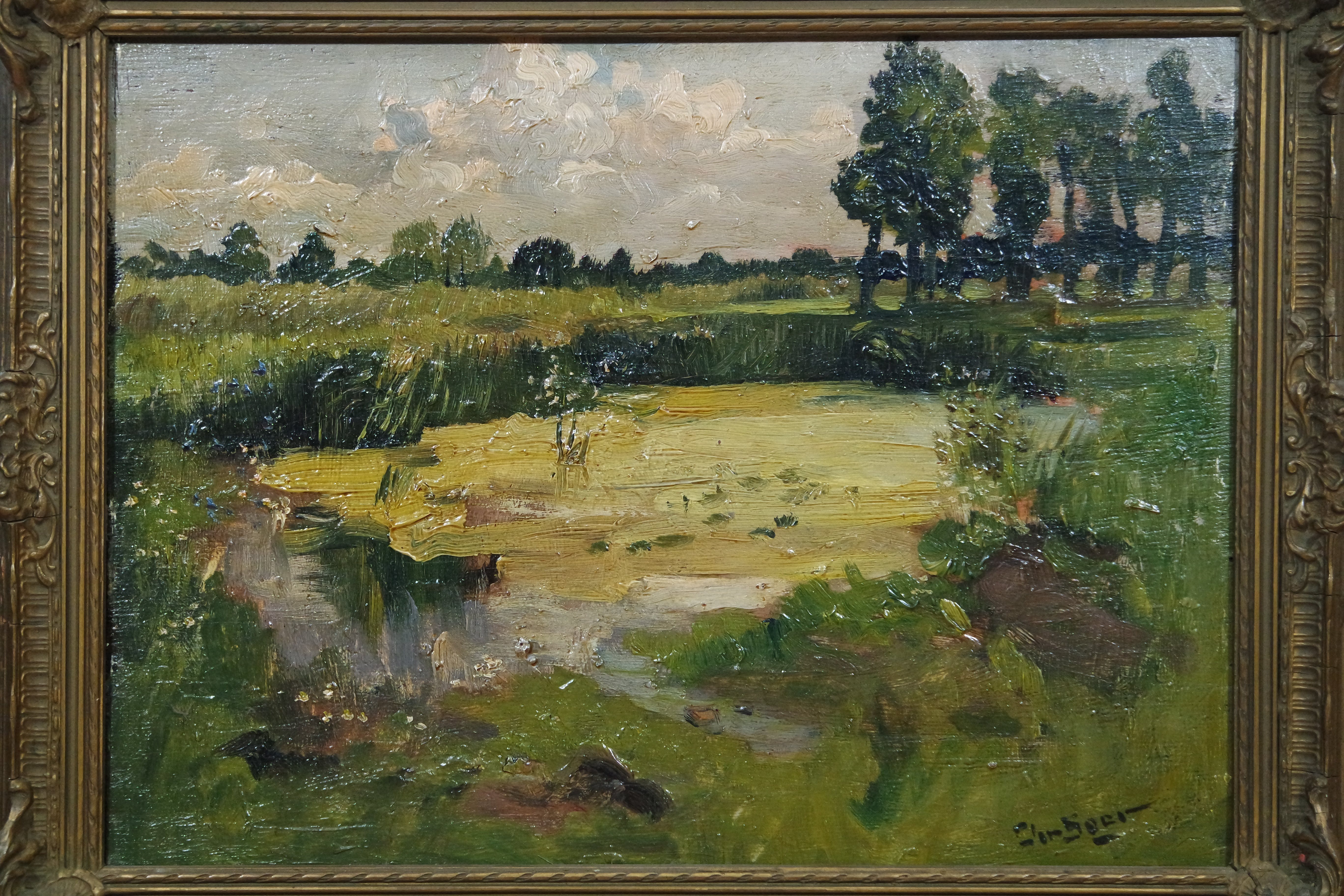 Christiaan Soer - olieverf op paneel - landschap kopen? Bied vanaf 155!