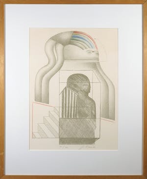 AcheterJorg Reme - Litho, Zonder titel - Ingelijst? Enchérissez de 35!