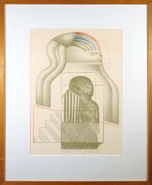 Jorg Reme - Litho, Zonder titel - Ingelijst verkocht voor € 35!