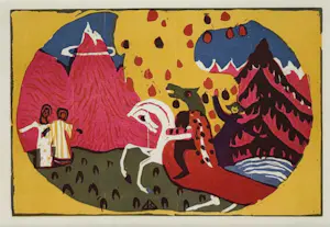 AcheterWassily Kandinsky - Berge uit Derriére le Miror nr.42 1951 met lijst!? Enchérissez de 1!