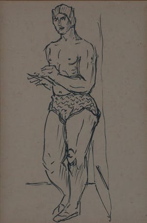 Ferdinand Erfmann - Zwemmer (Zelfportret?) kopen? Bied vanaf 70!