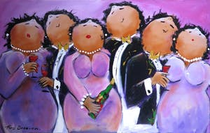 Theo Broeren - Acryl op doek, Purple World (Zeer groot) kopen? Bied vanaf 100!