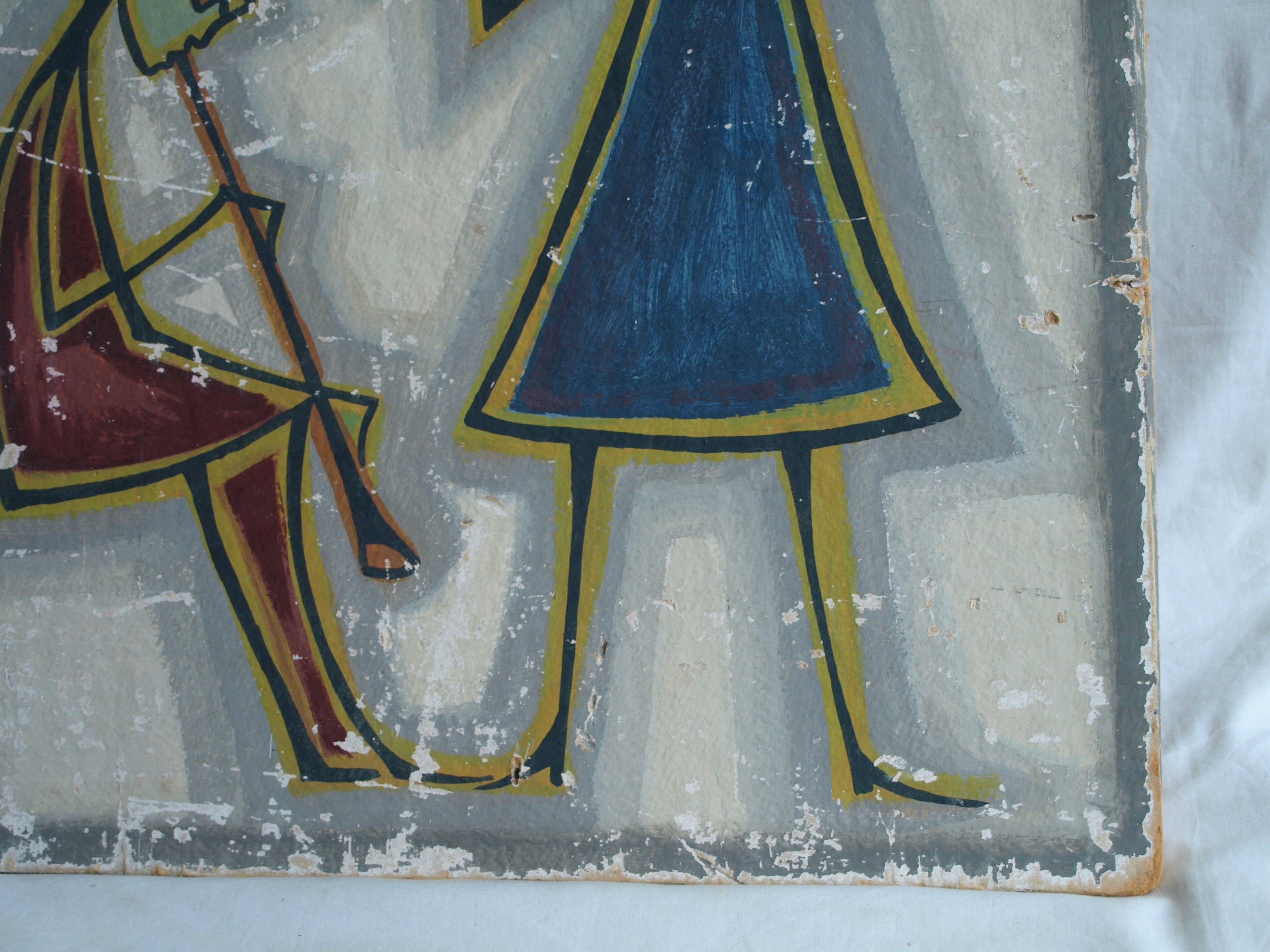 Klaas Pijlman - 2 werken – Muzikanten – acrylverf en goudverf - 1965 kopen? Bied vanaf 35!