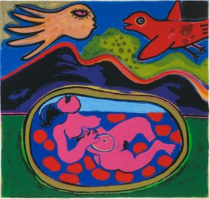 Corneille - Zeefdruk, Zonder titel - Ingelijst kopen? Bied vanaf 200!