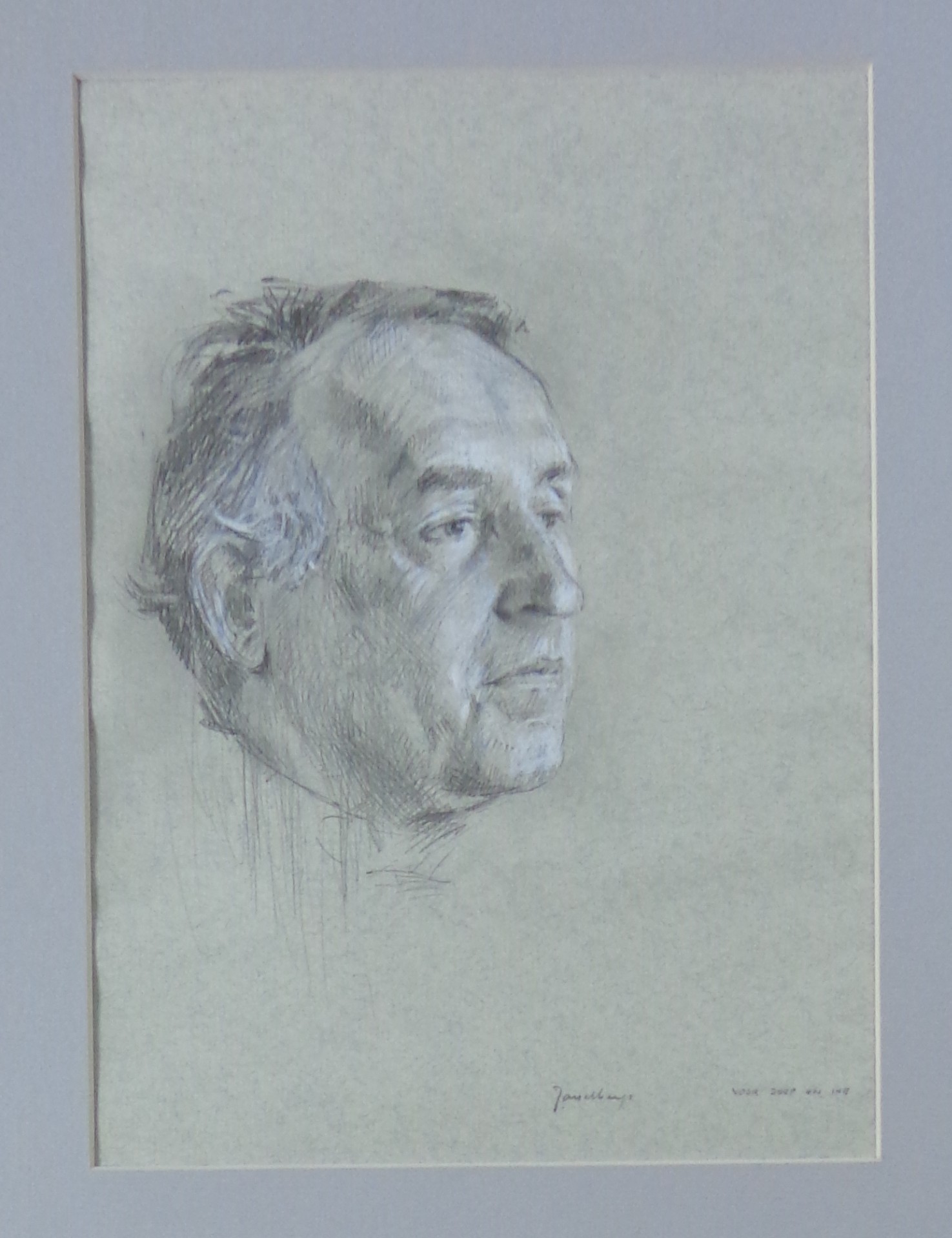 Buy Jan Asselbergs - MANSPORTRET / ORIGINEEL WERK / 52x40cm / KADER / SIG? Bid from 20!