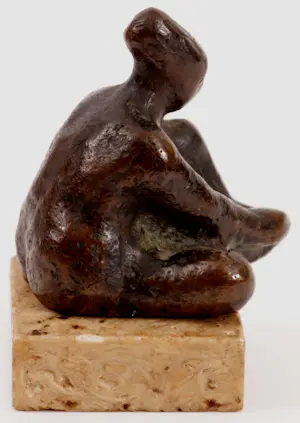 Theo van de Vathorst - Bronzen sculptuur: Zittend naakt kopen? Bied vanaf 275!