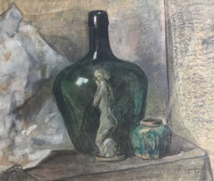 Niet of onleesbaar gesigneerd - 4039, stilleven met gemberpot, onleesbaar gesigneerd kopen? Bied vanaf 10!