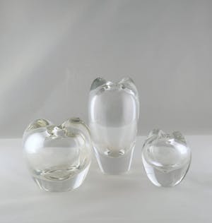 Floris Meydam - Glas, Drie blankglazen vaasjes voor Glasfabriek Leerdam kopen? Bied vanaf 1!