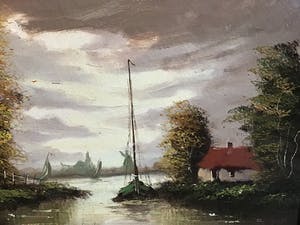 Niet of onleesbaar gesigneerd - Voor anker. kopen? Bied vanaf 1!