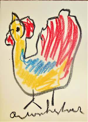 Anton Heyboer - De oer vogel . verkocht voor € 250!