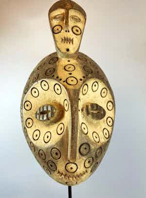 Lega - Oud tribal twin masker Congo verkocht voor € 1!