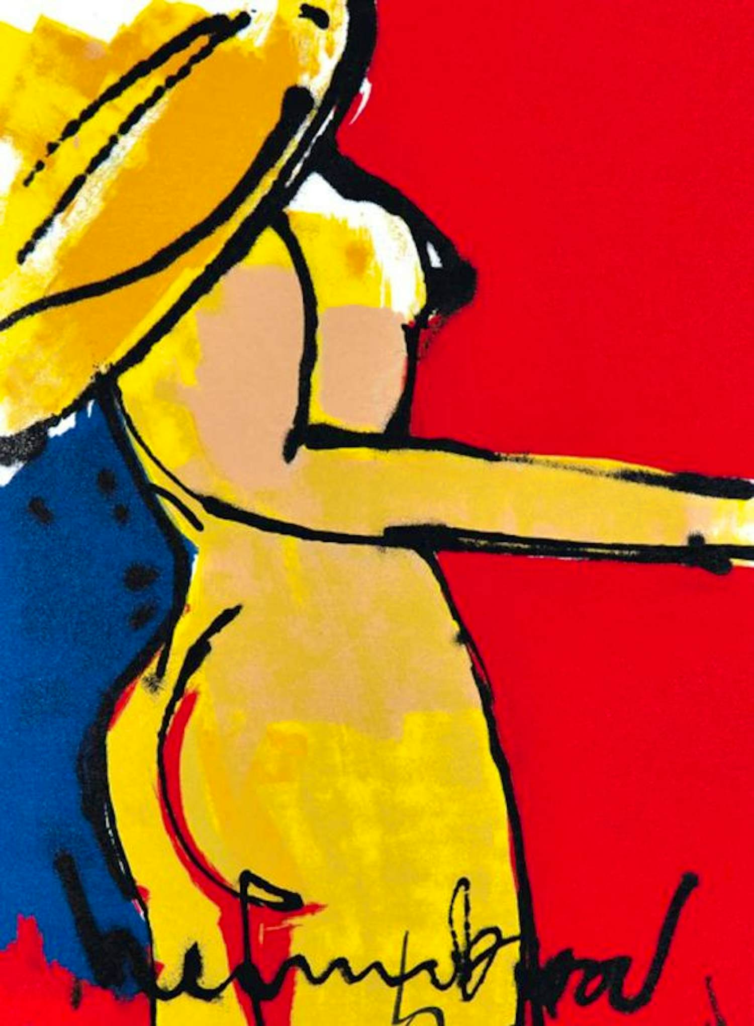 Buy Herman Brood - Kleurengiclee NAKED BEAUTY op Canvas? Bid from 135!