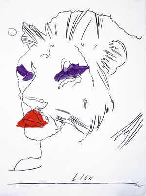 Andy Warhol - "Lion", 1975 verkocht voor € 500!