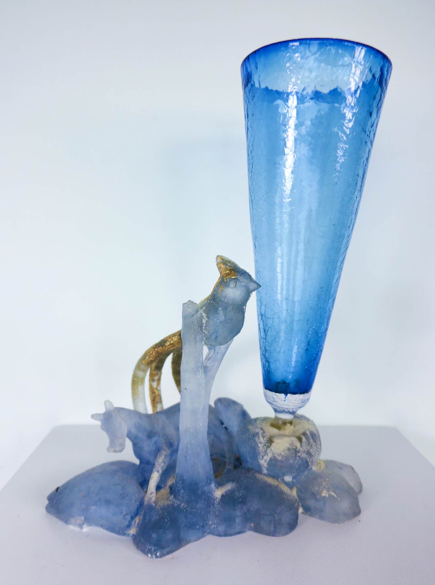 Richard Price - Sculptuur met vaas van glas (unicum), Flights of Fancy kopen? Bied vanaf 300!