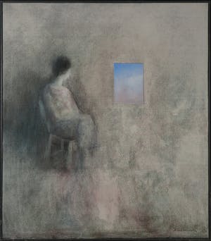 H. J. van den Berg - Olieverf op doek, Blauwe lucht I - Ingelijst kopen? Bied vanaf 1!