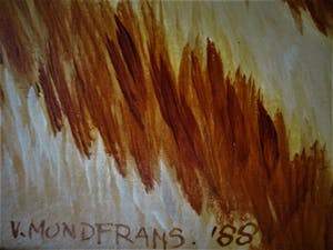 Erna van Mondfrans - Groot olieverf "Frankrijk Landschap Ariège Pyreneeën" gesigneerd kopen? Bied vanaf 80!