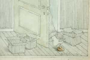 Joost Roelofsz - 3x illustraties voor dichtbundel Theo Sontrop verkocht voor € 75!