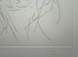 Jaap Hillenius - Handgesigneerde ets | 'Portret' | 1988 kopen? Bied vanaf 60!