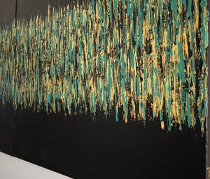 John Foppen - City Vieuw By Night .....# K06. XL. Diptych . GROOT. kopen? Bied vanaf 169!