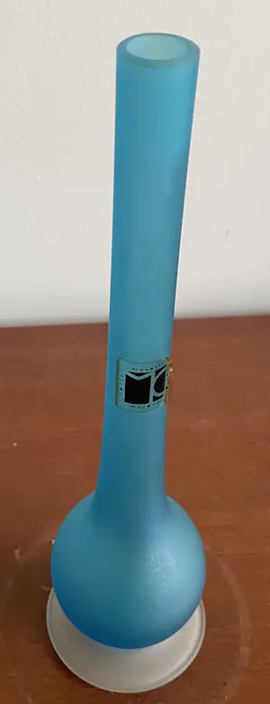 Carlo Moretti - Blauw Satinato vaasje kopen? Bied vanaf 55!