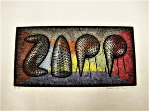Jacomijn den Engelsen - Originele , in zeer kleine oplage gemaakte (15) PoP-Art Houtsnede "ZAPP" kopen? Bied vanaf 1!