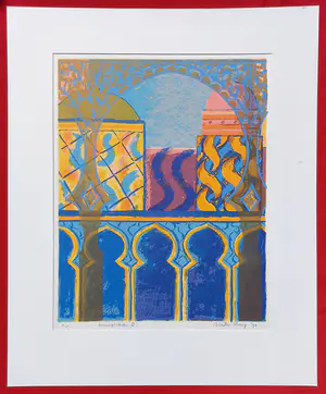 Milou Honig - Koningssteden II, zeefdruk (groot, in passe-partout) kopen? Bied vanaf 30!