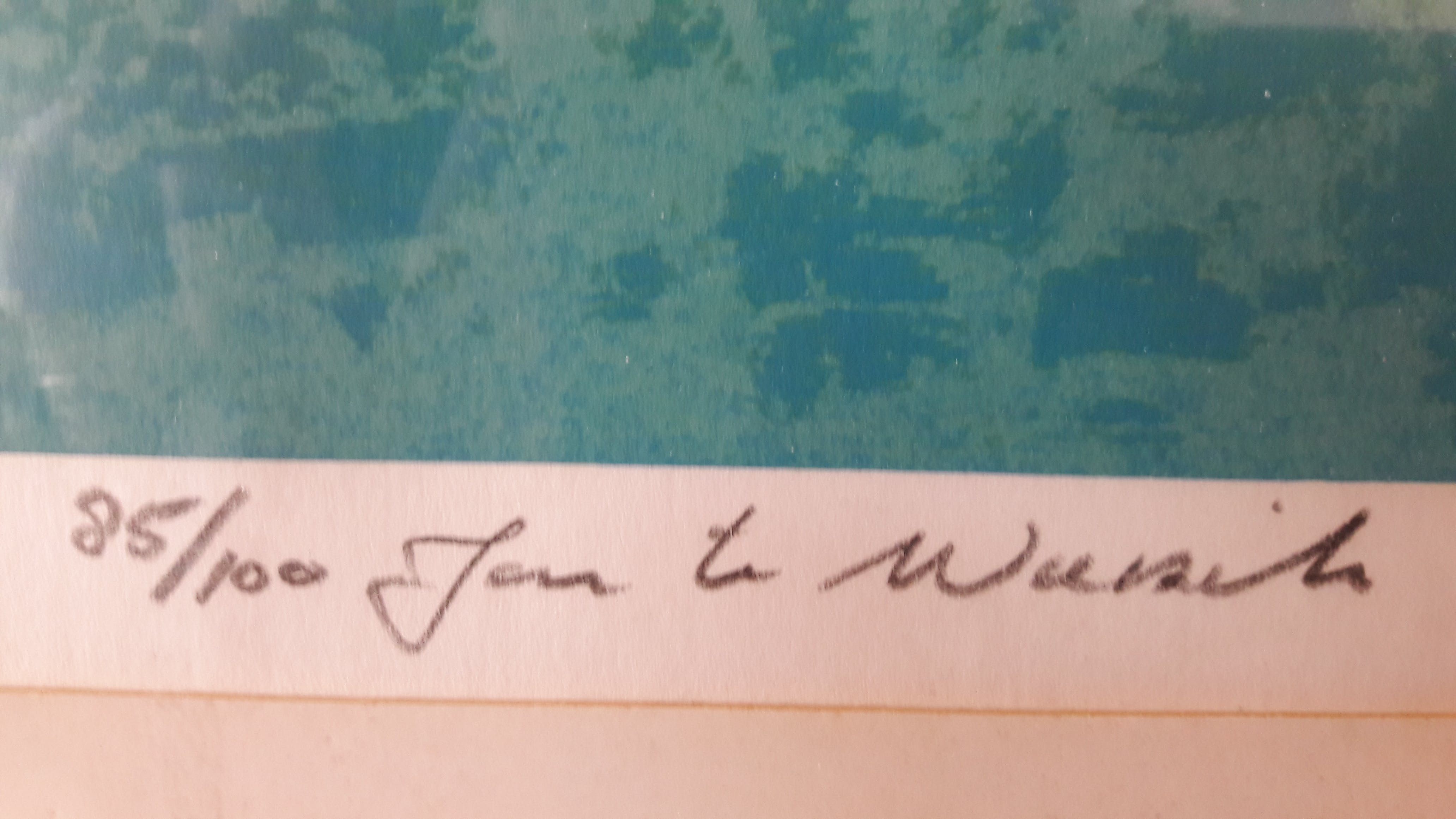 Jan te Wierik - Gesigneerde zeefdruk - Kleine Oplage 100 ex. - Ingelijst !!! kopen? Bied vanaf 175!