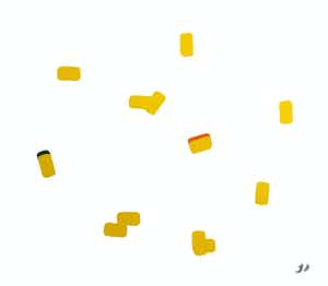Jack Vissers - Something's Happening (Yellow) -acryl op hout verkocht voor € 115!