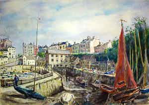 Piet Mulder - TENBY - DROOG GEVALLEN HAVEN verkocht voor € 200!