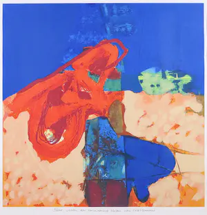 Henk van Vessem - Zeefdruk, Bleke wallen - Ingelijst kopen? Bied vanaf 1!