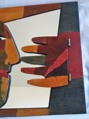 Niet of onleesbaar gesigneerd - Design , Spiegel van hout – gesigneerd - 1996 kopen? Bied vanaf 1!