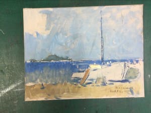 Bernard Leemker - 6 schilderijen (portret en stadsgezichten Athene) kopen? Bied vanaf 195!