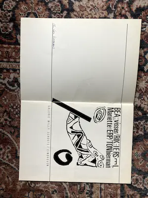 Ton Biermans - Uniek werk (acryl) op papier, Abstracte compositie kopen? Bied vanaf 35!