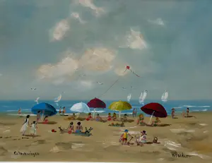 Henk Poeder - Strand gezicht kopen? Bied vanaf 149!