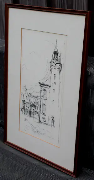 AcheterAnton Pieck - Ingelijste offsetlitho: Gezicht op Lier? Enchérissez de 150!